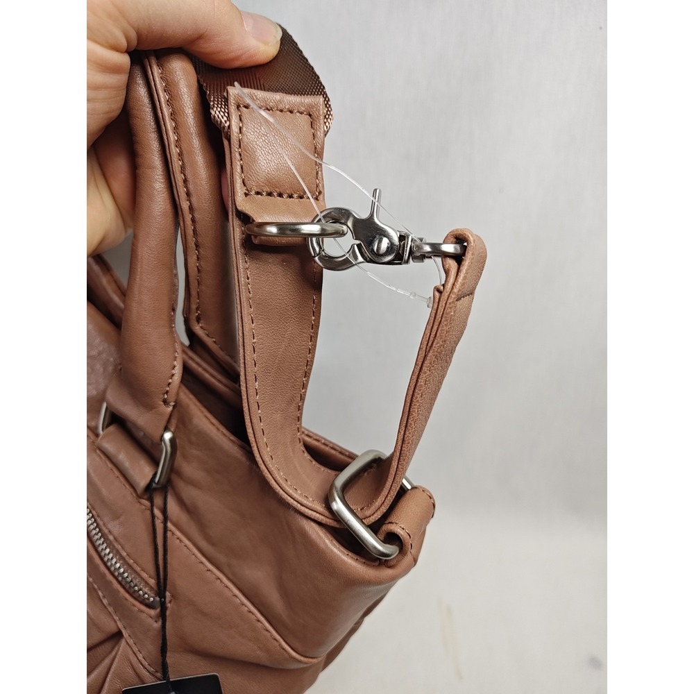 BCBGMAXAZRIA Praline Leather Handbag Satchel Crossbody Bag NWT CLB206BZ-869 NS - Picture 13 of 16